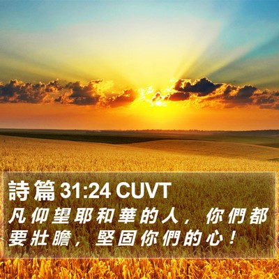 詩 篇 31:24 CUVT Bible Verse Image