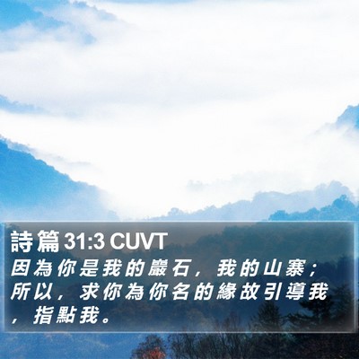 詩 篇 31:3 CUVT Bible Verse Image