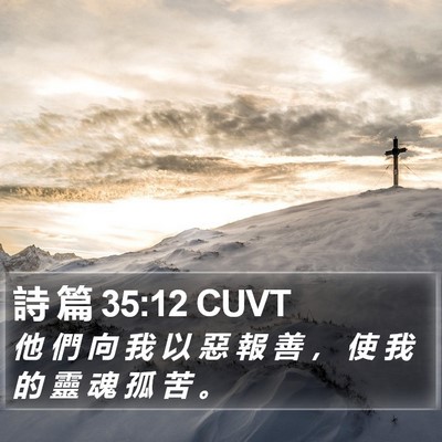 詩 篇 35:12 CUVT Bible Verse Image