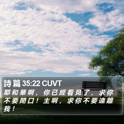 詩 篇 35:22 CUVT Bible Verse Image