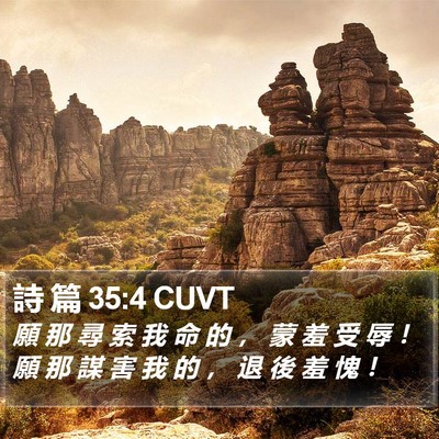 詩 篇 35:4 CUVT Bible Verse Image