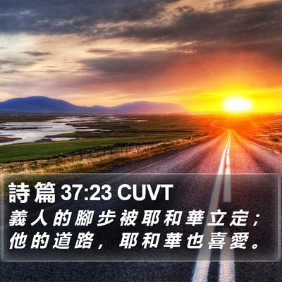 詩 篇 37:23 CUVT Bible Verse Image