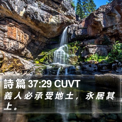詩 篇 37:29 CUVT Bible Verse Image