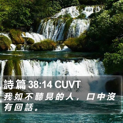 詩 篇 38:14 CUVT Bible Verse Image