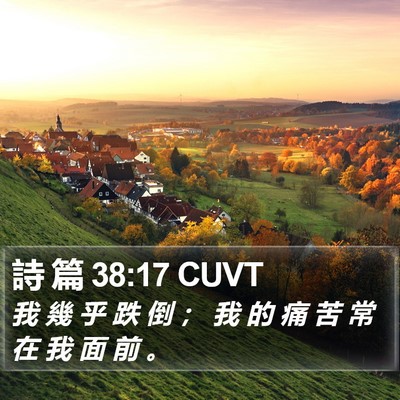 詩 篇 38:17 CUVT Bible Verse Image