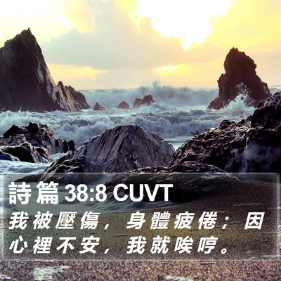 詩 篇 38:8 CUVT Bible Verse Image