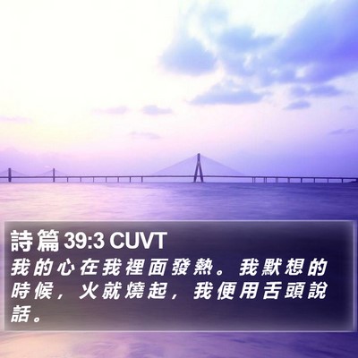 詩 篇 39:3 CUVT Bible Verse Image