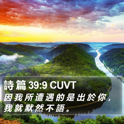 詩 篇 39:9 CUVT Bible Verse Image