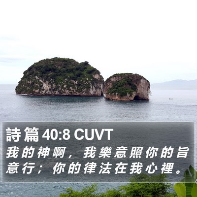 詩 篇 40:8 CUVT Bible Verse Image