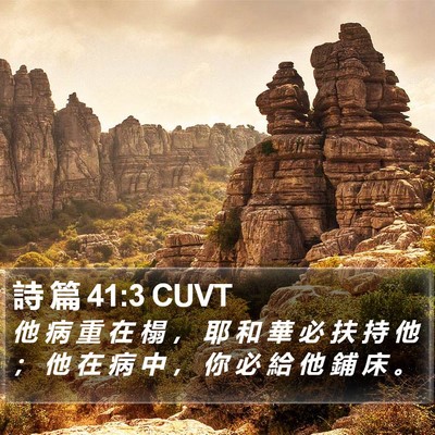 詩 篇 41:3 CUVT Bible Verse Image