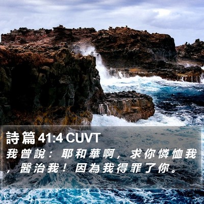 詩 篇 41:4 CUVT Bible Verse Image