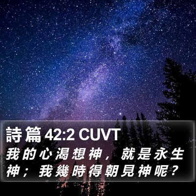 詩 篇 42:2 CUVT Bible Verse Image