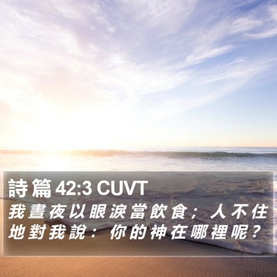 詩 篇 42:3 CUVT Bible Verse Image