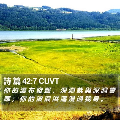 詩 篇 42:7 CUVT Bible Verse Image