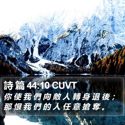 詩 篇 44:10 CUVT Bible Verse Image