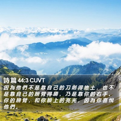 詩 篇 44:3 CUVT Bible Verse Image
