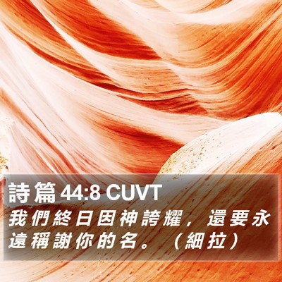 詩 篇 44:8 CUVT Bible Verse Image