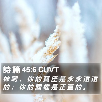 詩 篇 45:6 CUVT Bible Verse Image