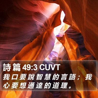 詩 篇 49:3 CUVT Bible Verse Image