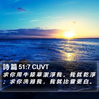 詩 篇 51:7 CUVT Bible Verse Image