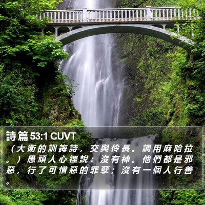 詩 篇 53:1 CUVT Bible Verse Image