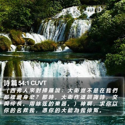 詩 篇 54:1 CUVT Bible Verse Image