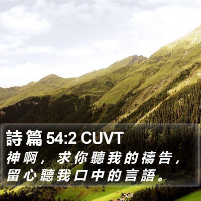 詩 篇 54:2 CUVT Bible Verse Image