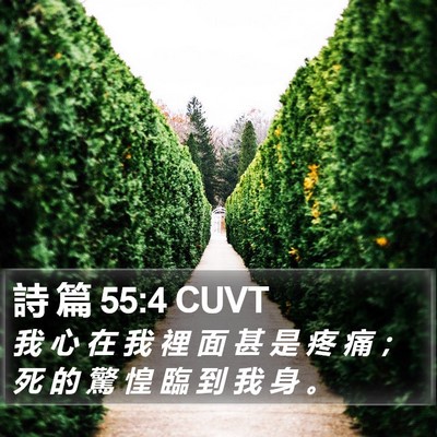 詩 篇 55:4 CUVT Bible Verse Image