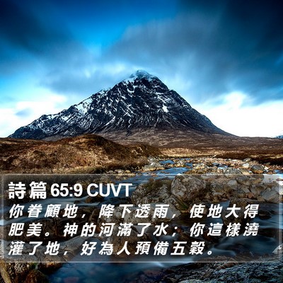 詩 篇 65:9 CUVT Bible Verse Image