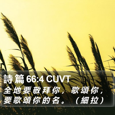 詩 篇 66:4 CUVT Bible Verse Image