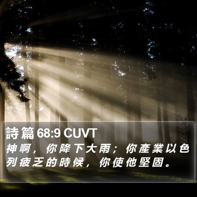 詩 篇 68:9 CUVT Bible Verse Image