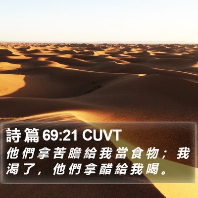 詩 篇 69:21 CUVT Bible Verse Image