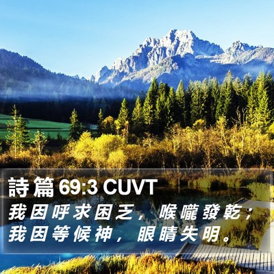 詩 篇 69:3 CUVT Bible Verse Image