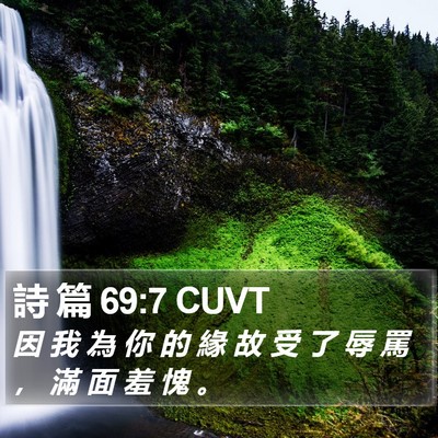 詩 篇 69:7 CUVT Bible Verse Image