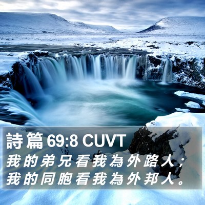 詩 篇 69:8 CUVT Bible Verse Image