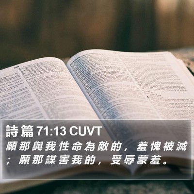 詩 篇 71:13 CUVT Bible Verse Image