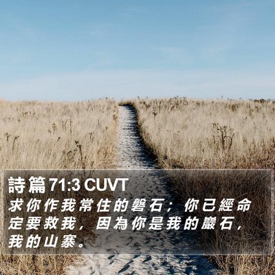 詩 篇 71:3 CUVT Bible Verse Image