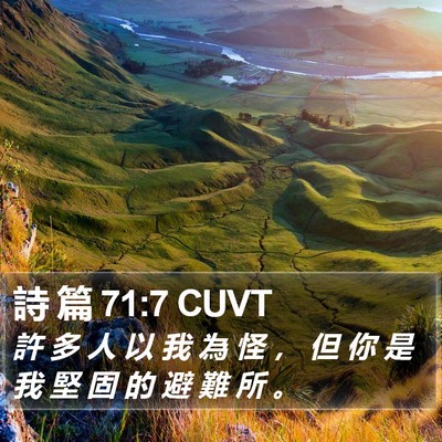詩 篇 71:7 CUVT Bible Verse Image