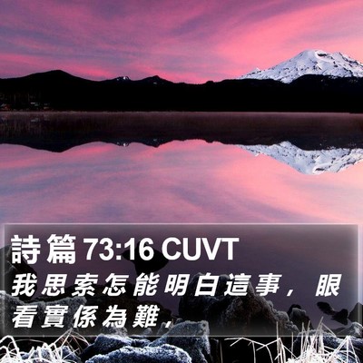 詩 篇 73:16 CUVT Bible Verse Image