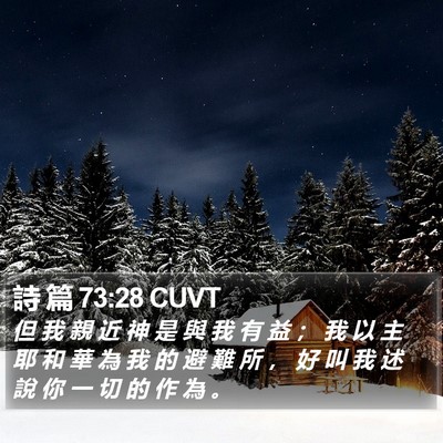 詩 篇 73:28 CUVT Bible Verse Image