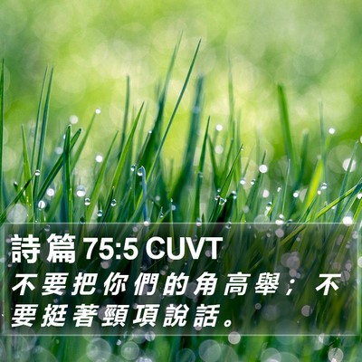 詩 篇 75:5 CUVT Bible Verse Image