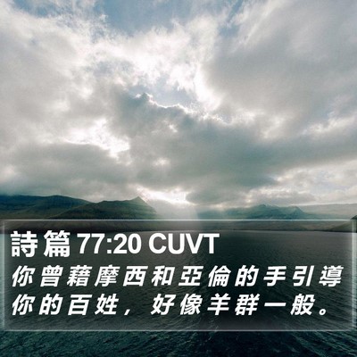 詩 篇 77:20 CUVT Bible Verse Image