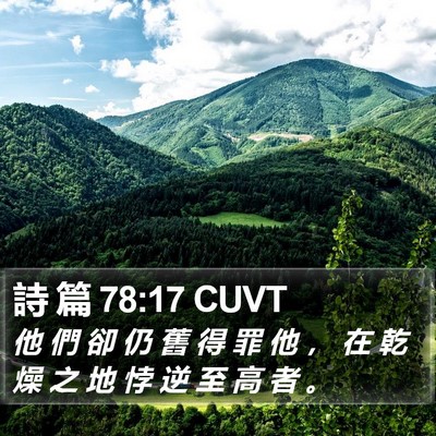 詩 篇 78:17 CUVT Bible Verse Image