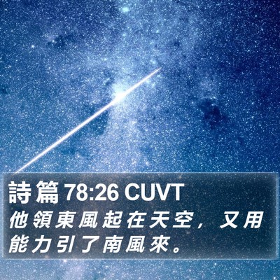詩 篇 78:26 CUVT Bible Verse Image