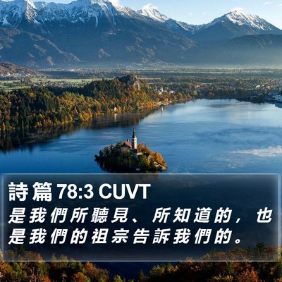 詩 篇 78:3 CUVT Bible Verse Image