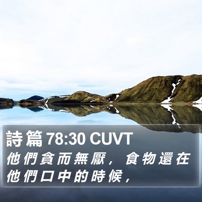 詩 篇 78:30 CUVT Bible Verse Image