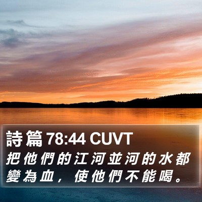 詩 篇 78:44 CUVT Bible Verse Image