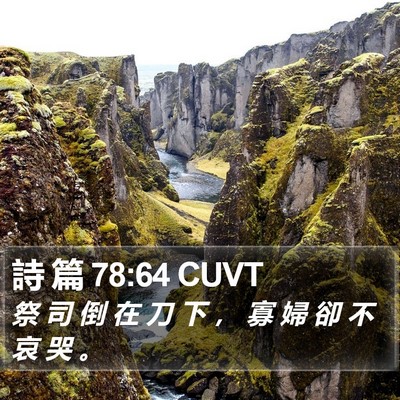 詩 篇 78:64 CUVT Bible Verse Image