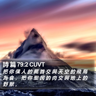 詩 篇 79:2 CUVT Bible Verse Image