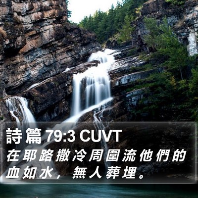 詩 篇 79:3 CUVT Bible Verse Image